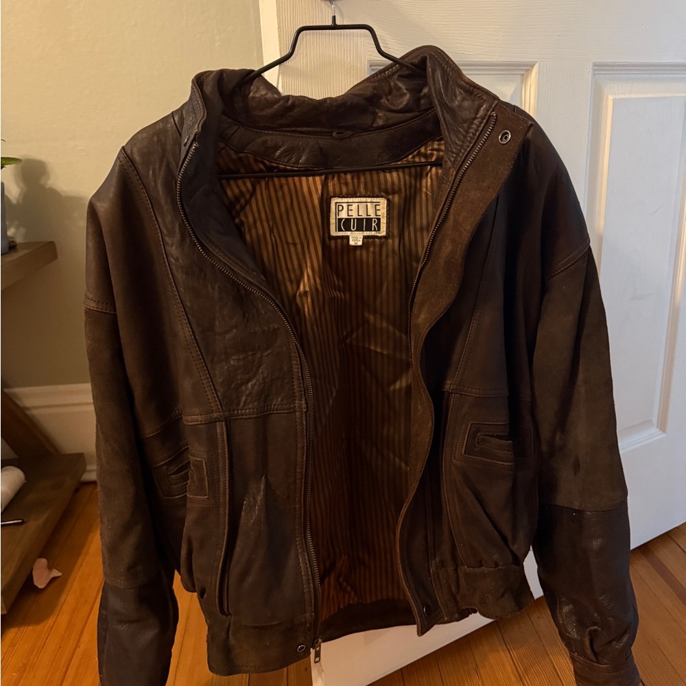 Vintage Cuir Brown Leather Jacket